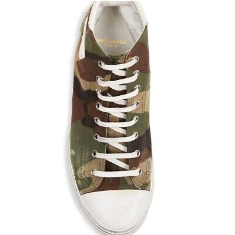 Men's Yves Saint Laurent "Bedford" Camo High Top Sneakers - Size 13 US (47EU) - Picture 5 of 5